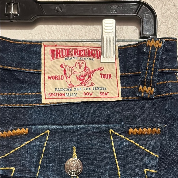 True Religion Blue Straight Leg Jeans Classic Denim - Picture 3 of 5